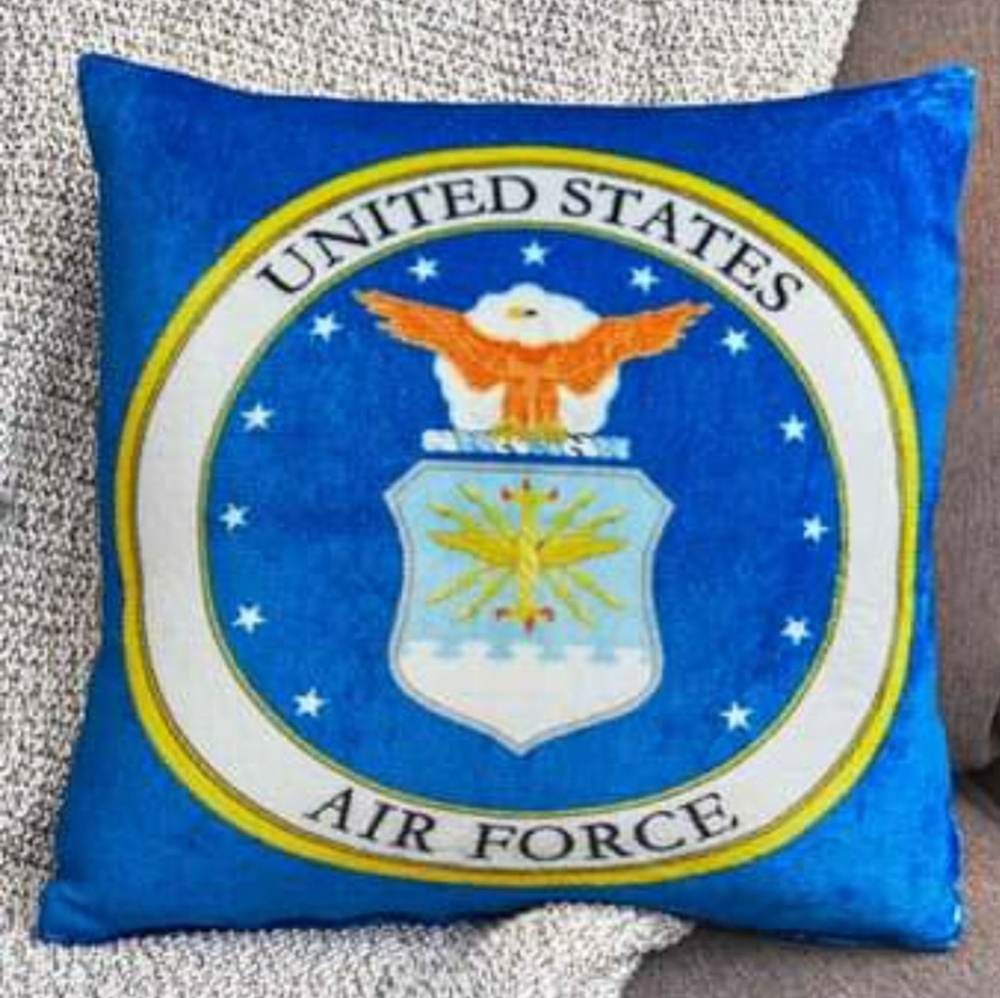 USAF Pillow United States Air Force Blue Throw Pillow New